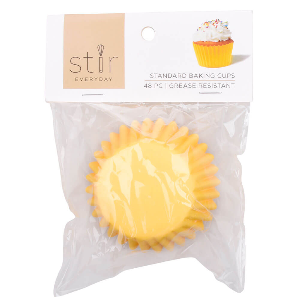 Yellow Greaseproof Baking Cups, 48ct