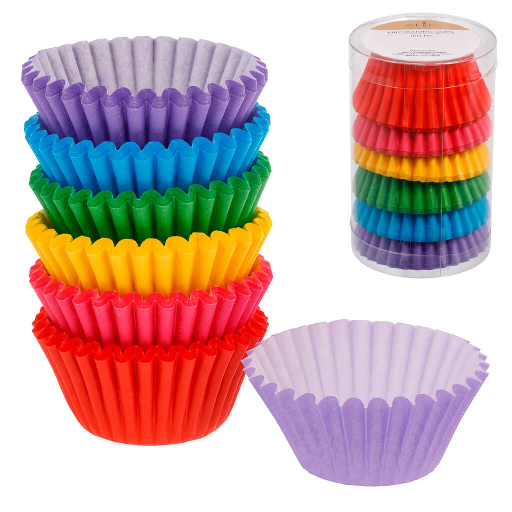 Mini Bright Baking Cups, 150ct