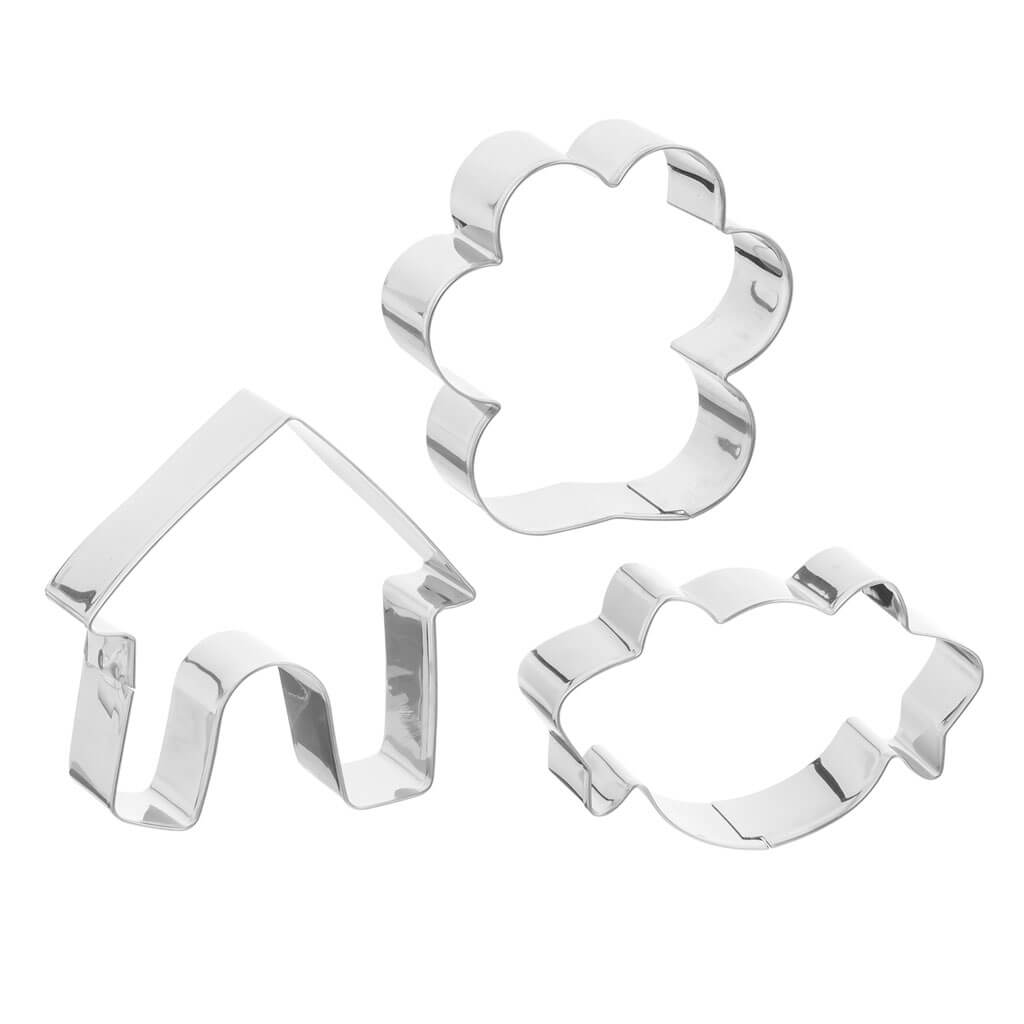 Stainless Steel Dog Cookie Cutter, 3ct