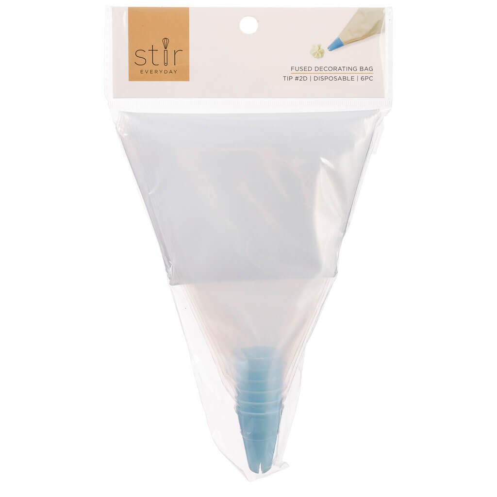 Disposable Fused Decorating Bags With 2D Tip 6ct, 16in