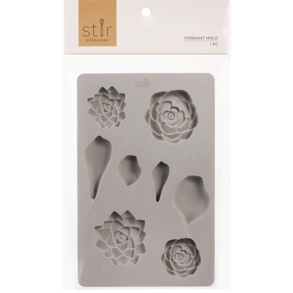 Succulent Silicone Fondant Mold, 5in x 8in