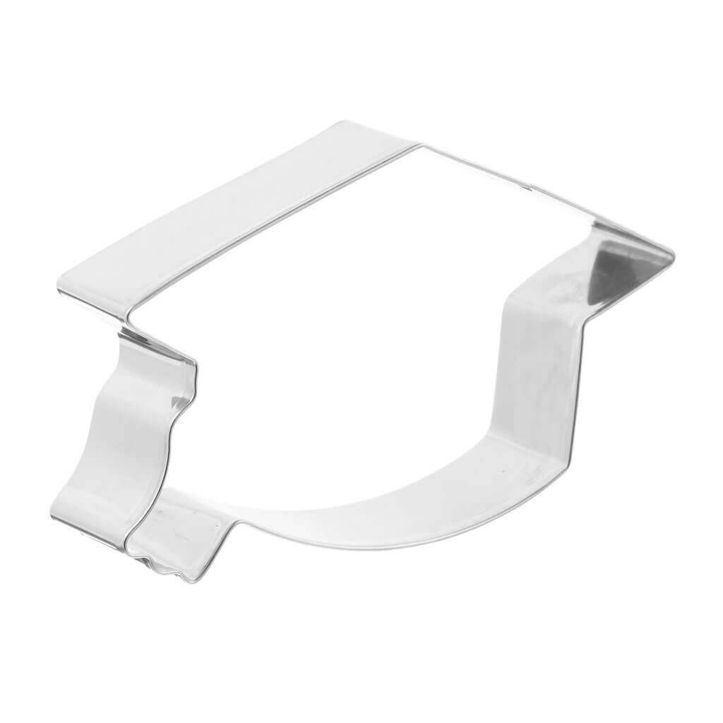 Stainless Steel Grad Cap Cookie Cutter, 2.5in x 4in