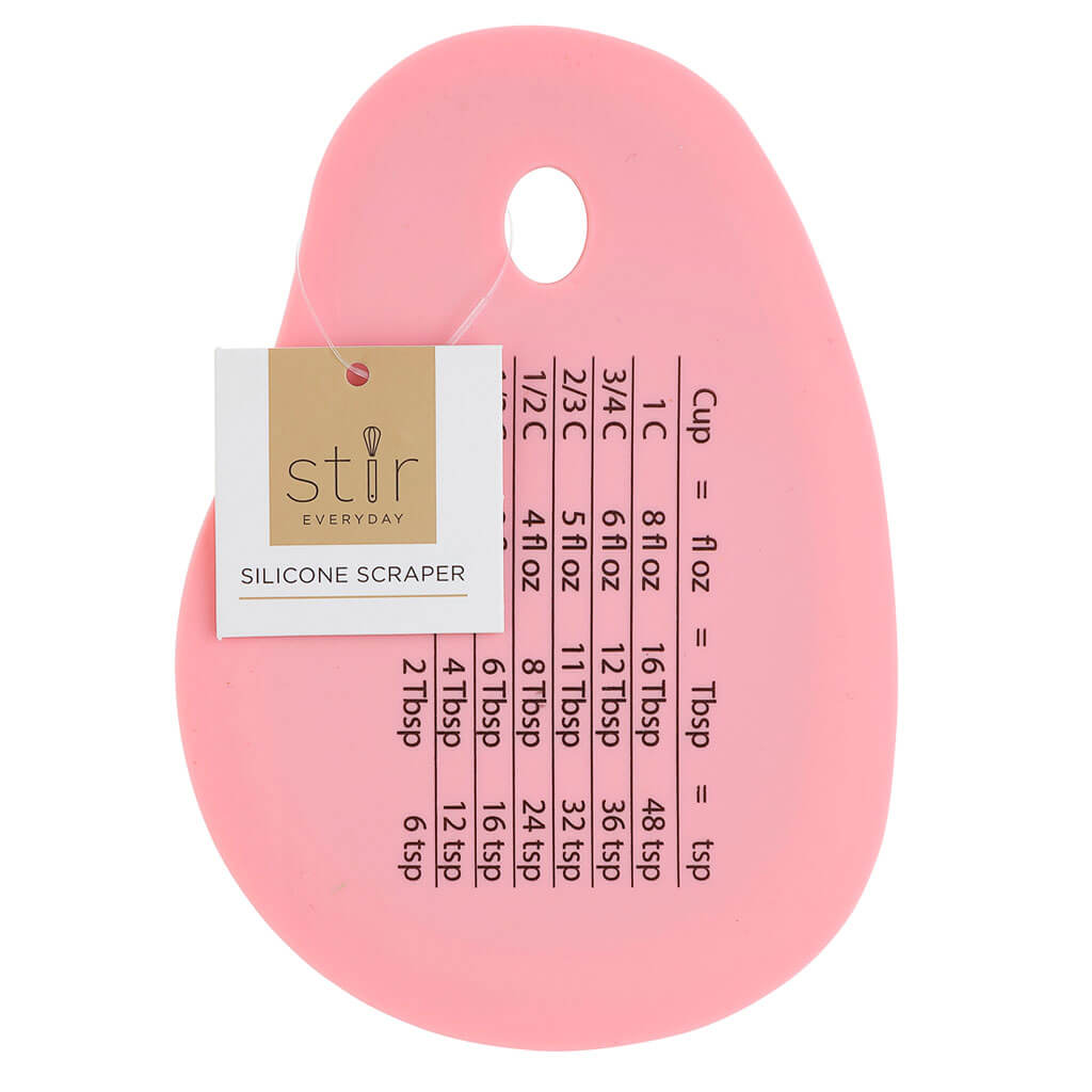 Pink Silicone Scraper, 4in x 5in