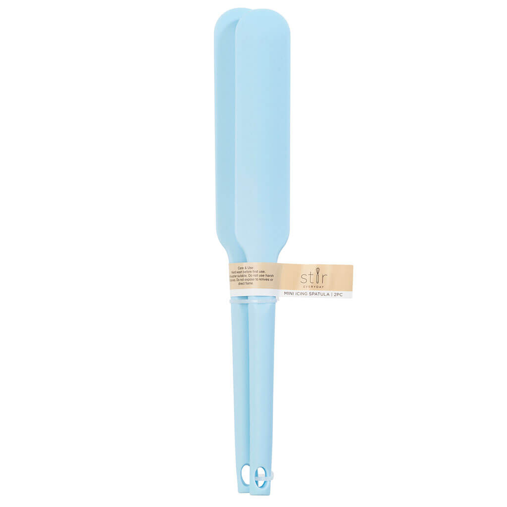 Blue Silicone Icing Spatulas 2pk, 9in