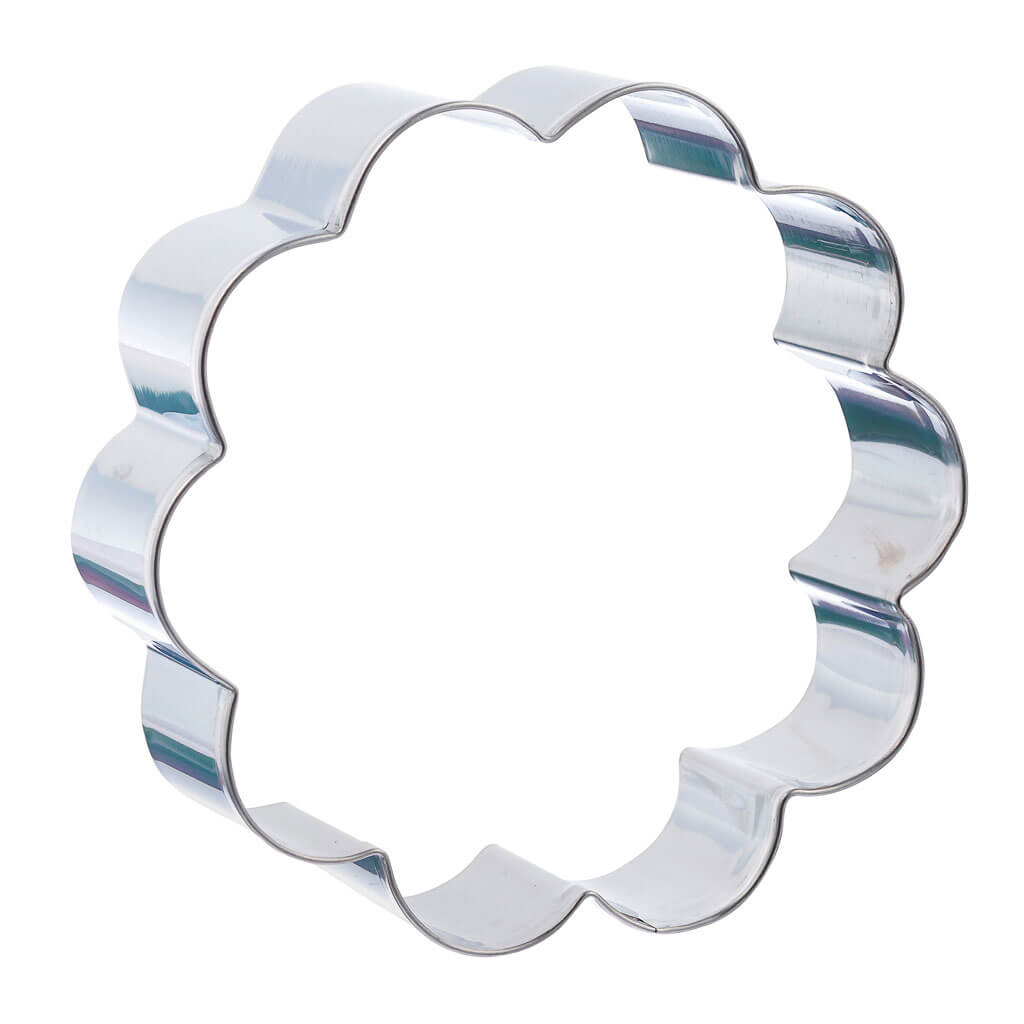 Stainless Steel Rounded Flower Cookie Cutter, 3in x 3.5in