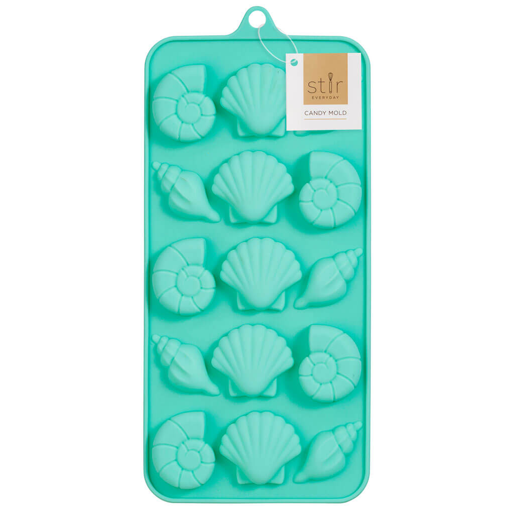 Silicone Seashells Candy Mold, 4in x 9in