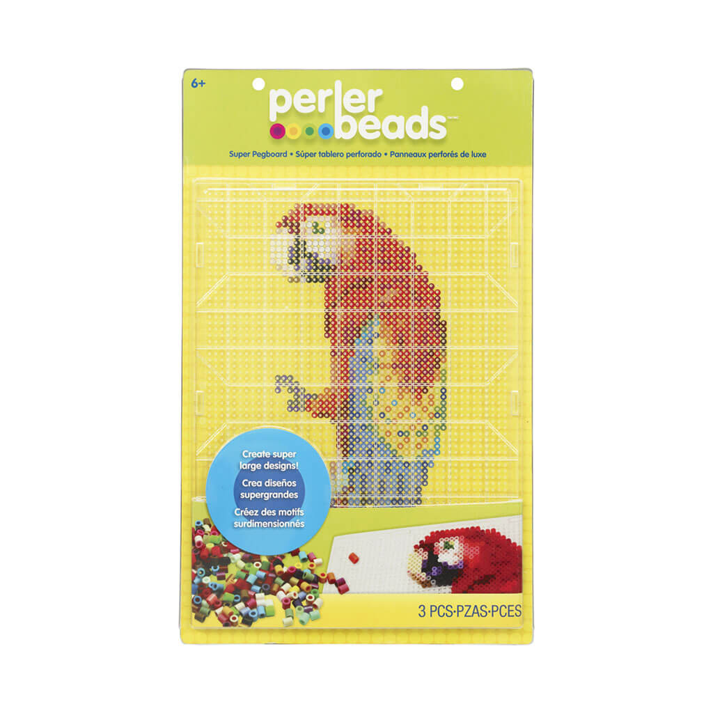 Clear Fun Fusion Bead Super Pegboards 3pc, 10.5in x 14in