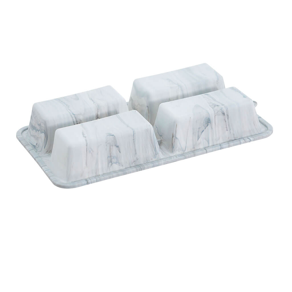 Silicone 4 Cavity Loaf Mold With Wire Rim, 14in