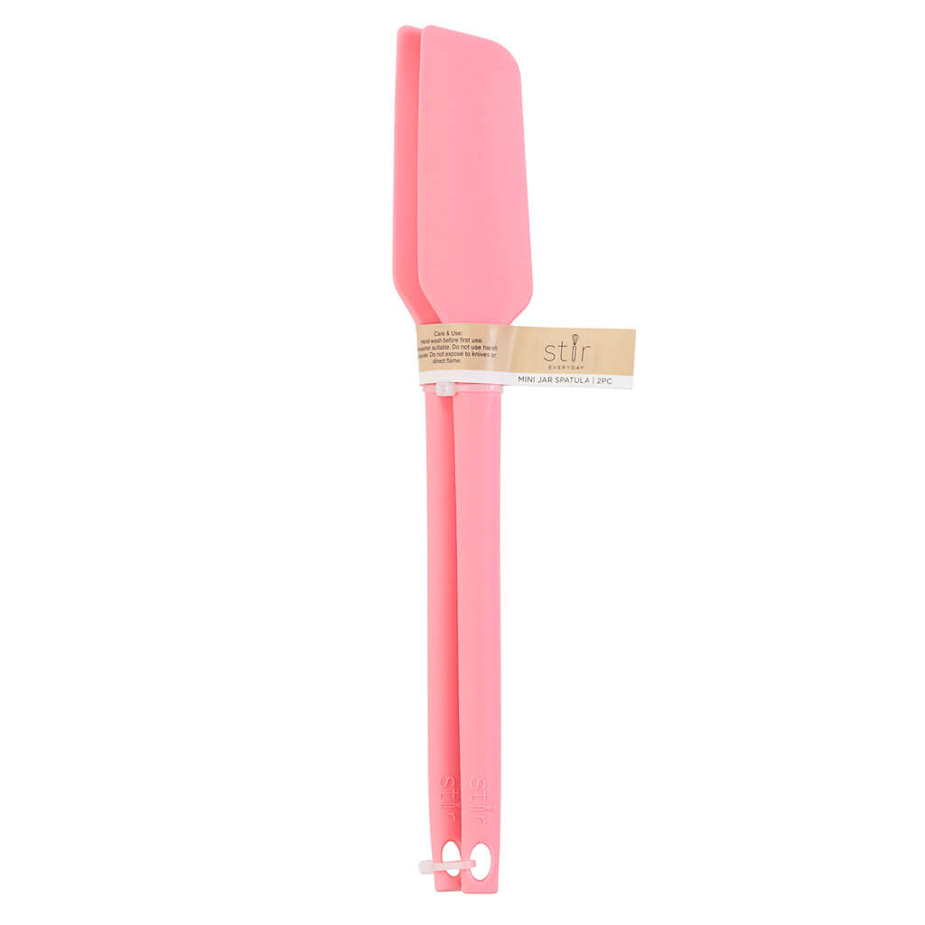 Pink Silicone Jar Spatulas 2pk, 9in