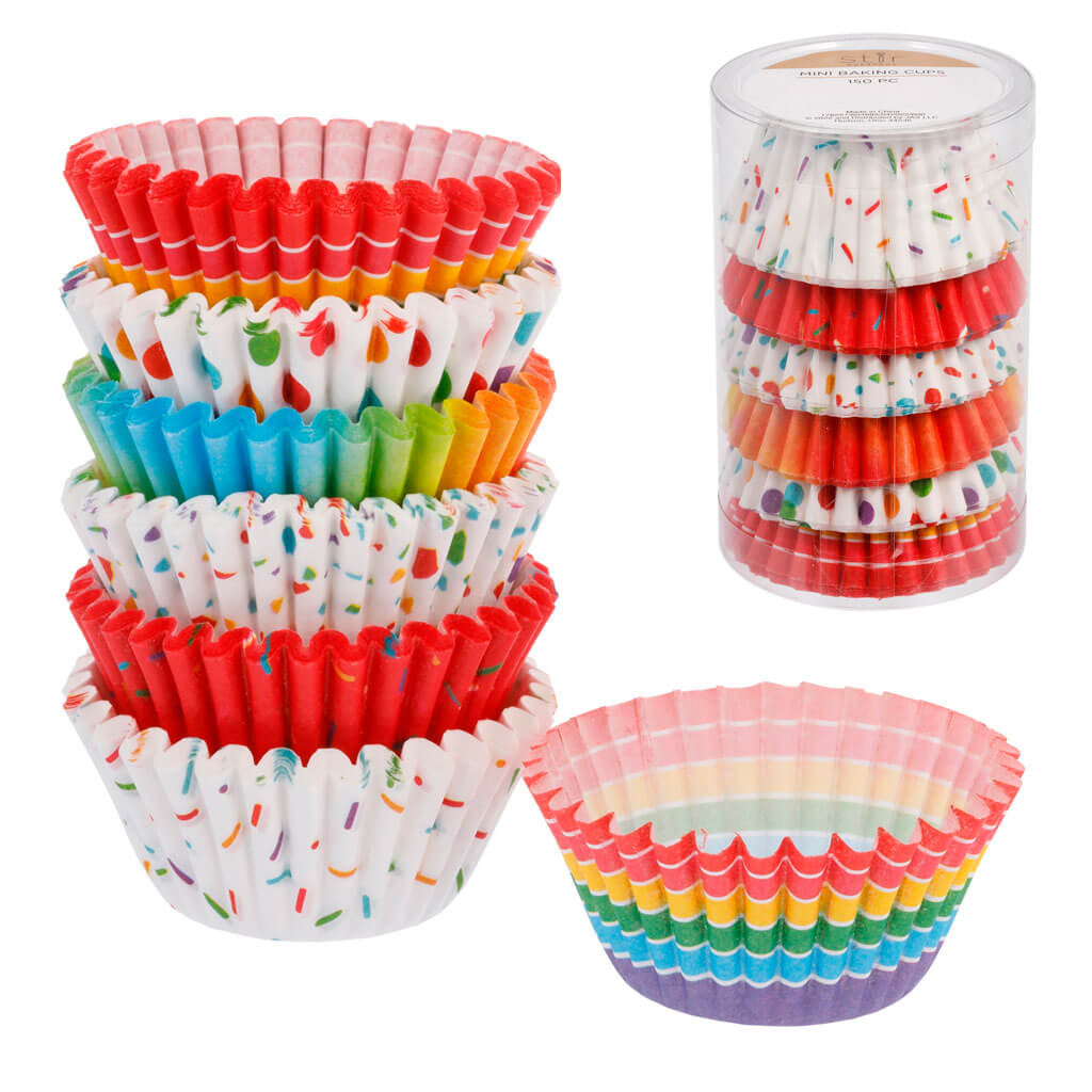 Patterned Mini Baking Cups, 150ct