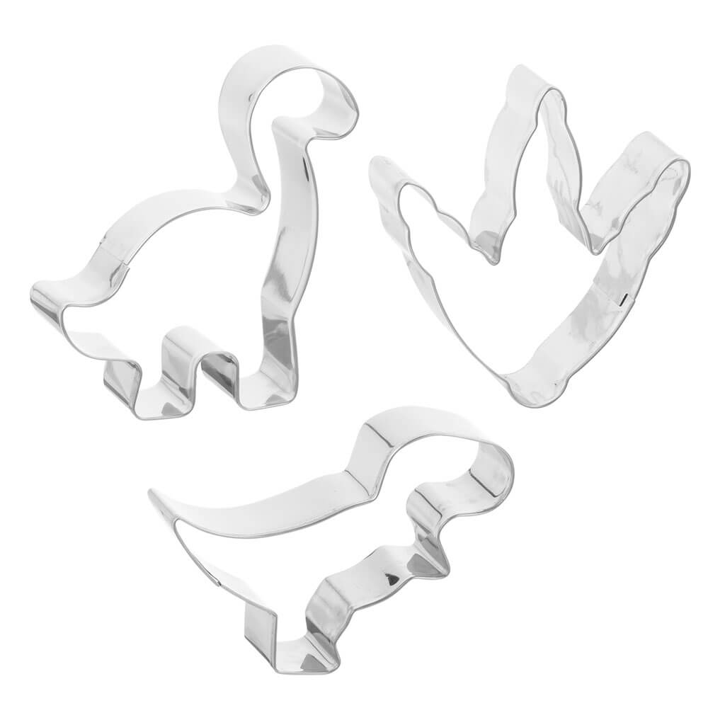 Stainless Steel Dinosaurs Cookie Cutter, 3ct