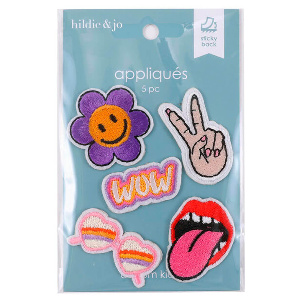 Wow &amp; Girl Power Sticky Back Shoe Appliques 5ct