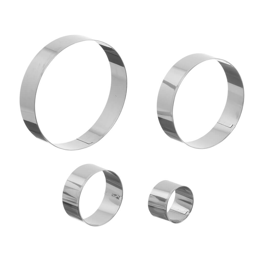 Stainless Steel Nesting Circles Cookie Cutters, 4ct