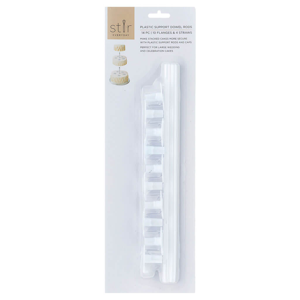 White Plastic Dowel Rods, 16inx 5in