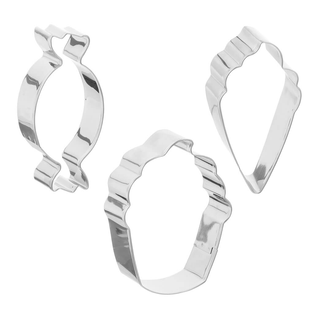 Stainless Steel  Treats Cookie Cutter, 3ct