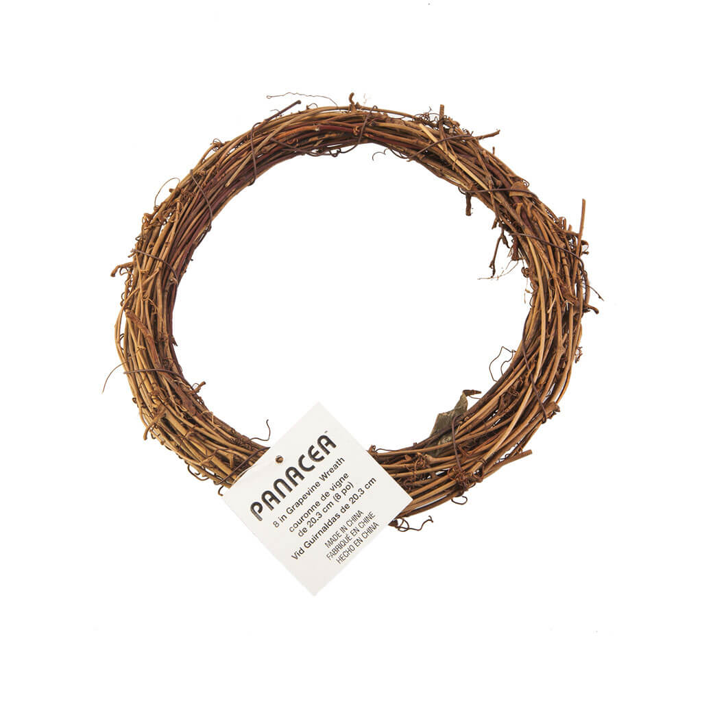 Brown Grapevine Wreath, 8in