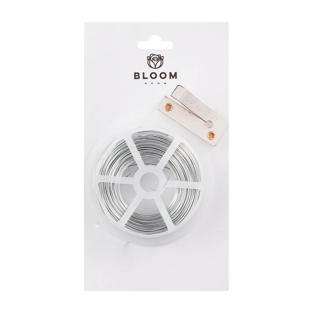 Panacea 26 Guage Silver Floral Wire with Cutter