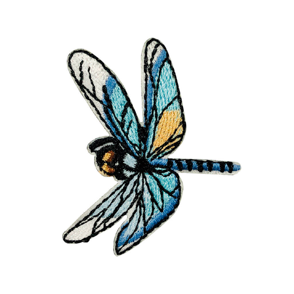 Blue Dragonfly Iron On Applique