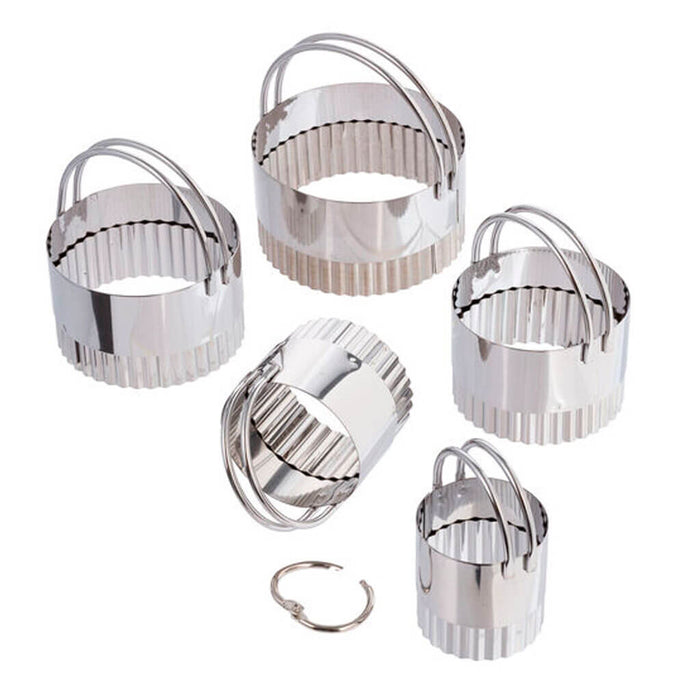 Circle Flutted Dough Cutters 5ct, 3.26in