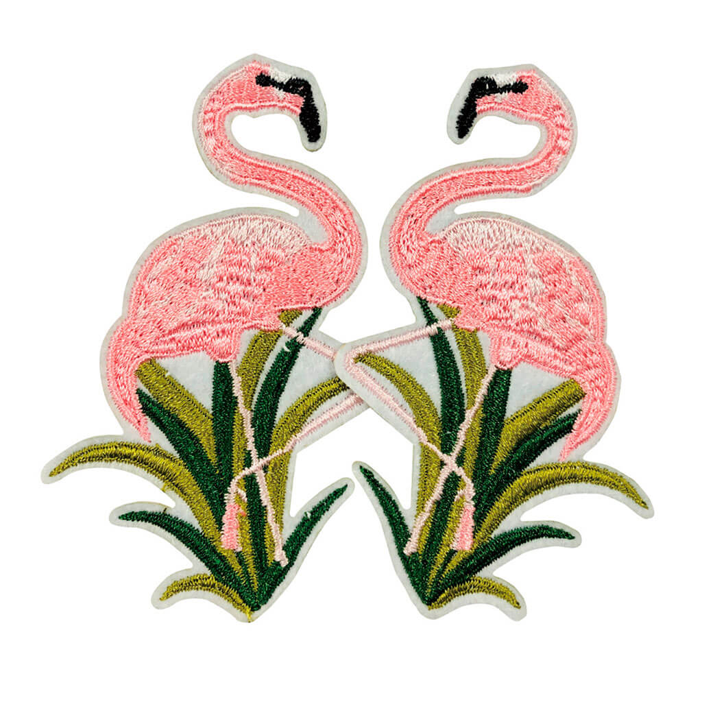 Flamingos Iron On Appliques 2ct