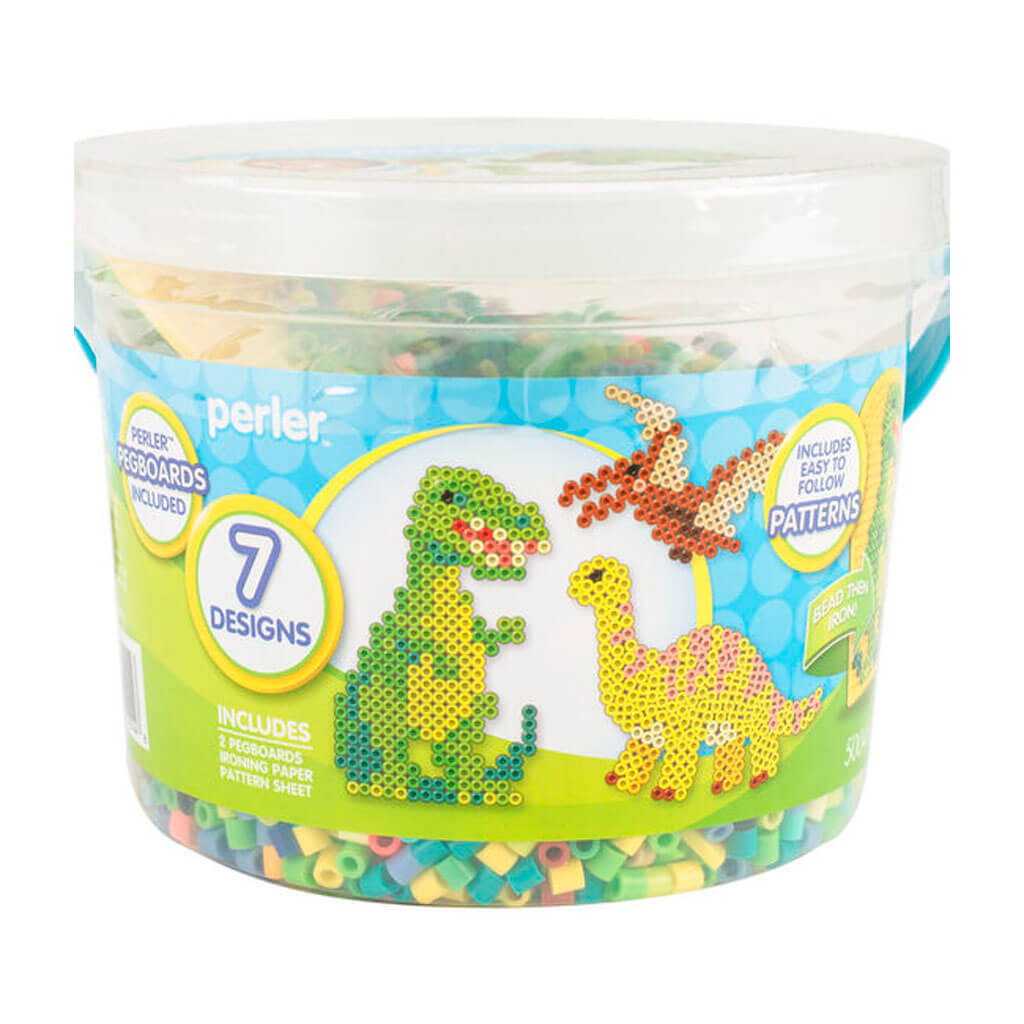 Perler Small Fused Bead Bucket Kit Dinosaurs