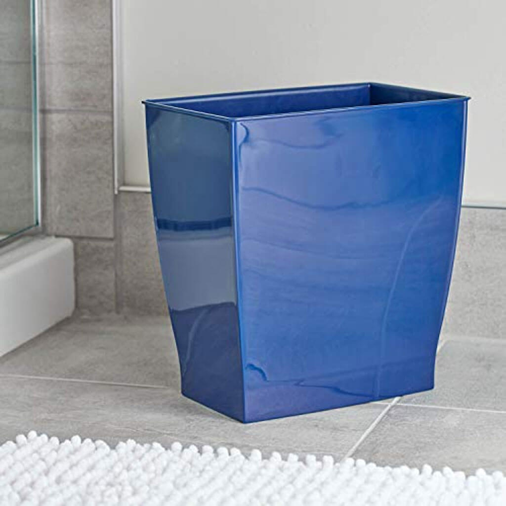 Mono Rectangular Waste Can Blue