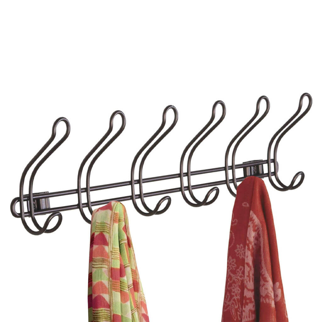 Wall Mount Hook/Rack Classico WM 6 Hook Rack Bronze