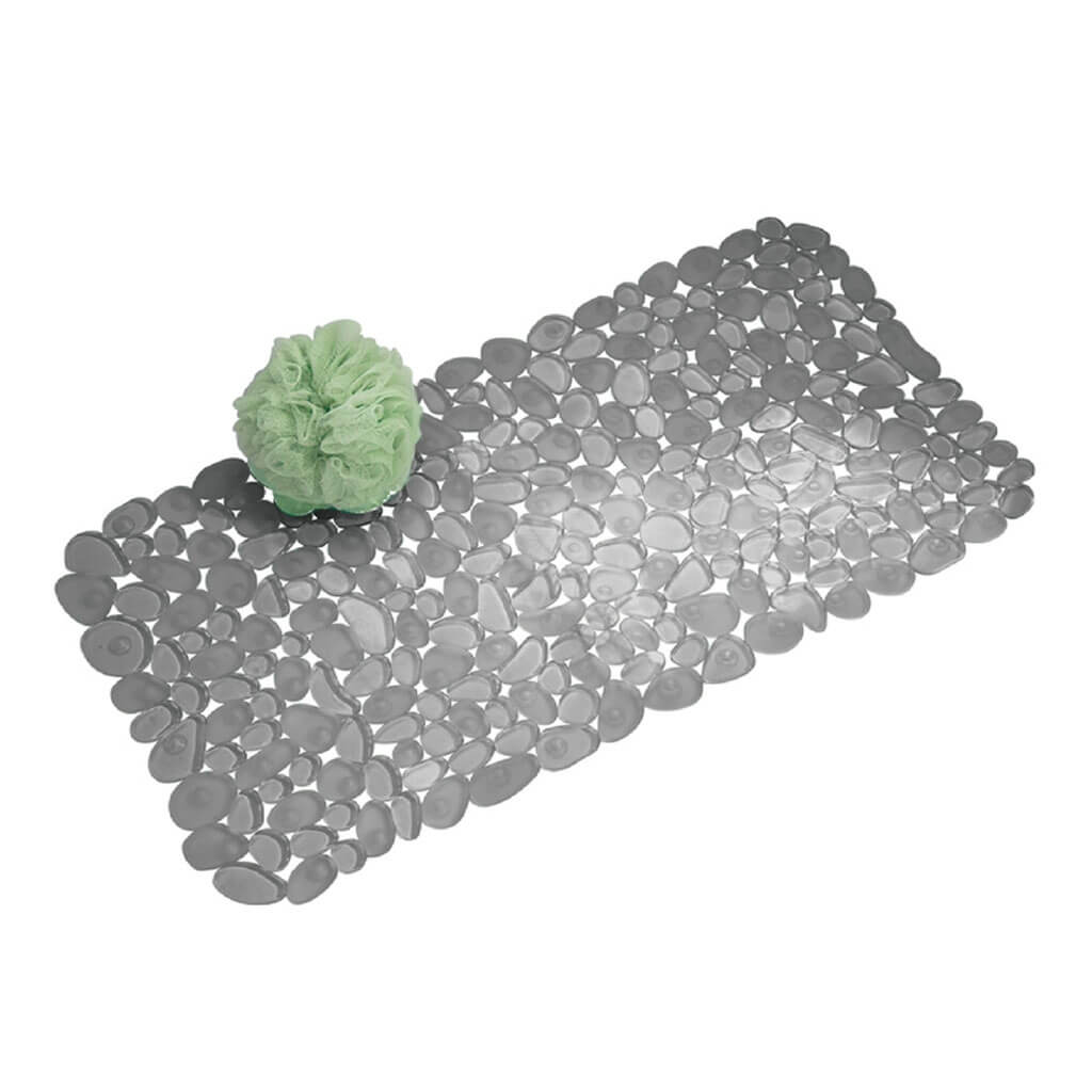 Pebblz Bath Mat  26in x 13.75in, Gray