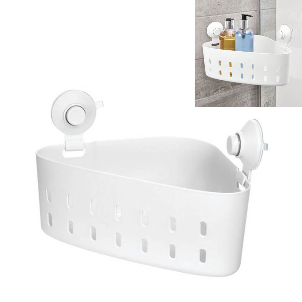 Suction Corner Basket Cade Push Lock, White