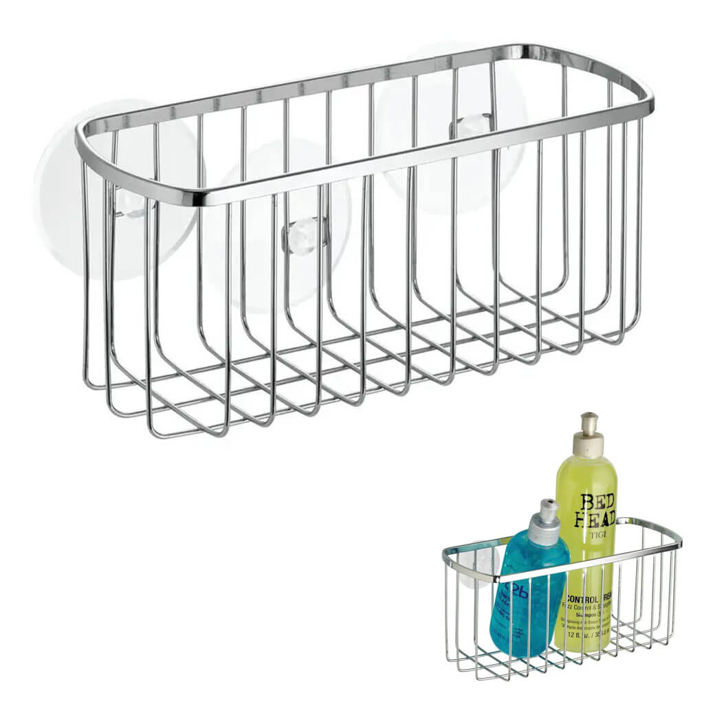 Gia Suction Rectangular Basket Polished