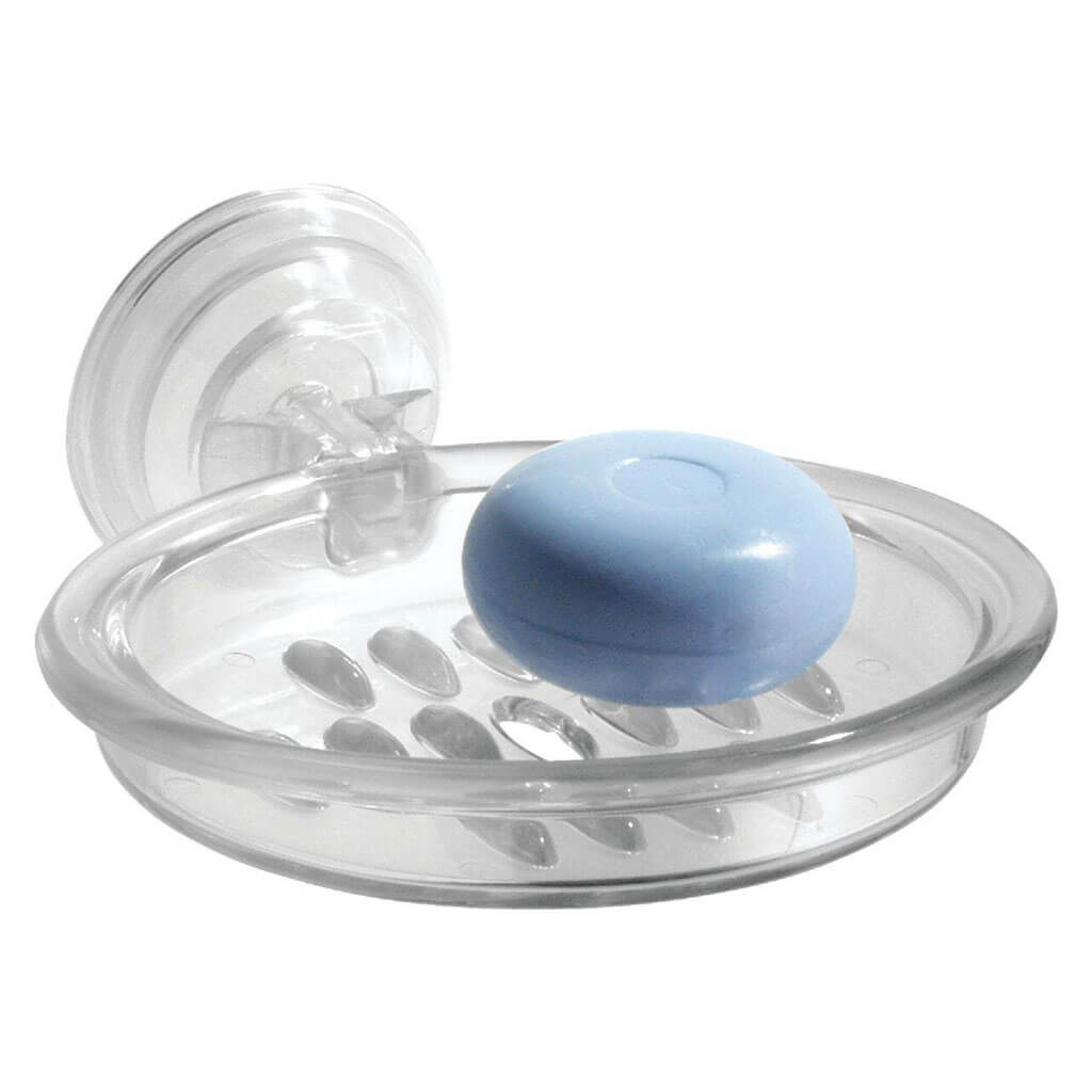 Power Lock Clear Soap Dish, Clear