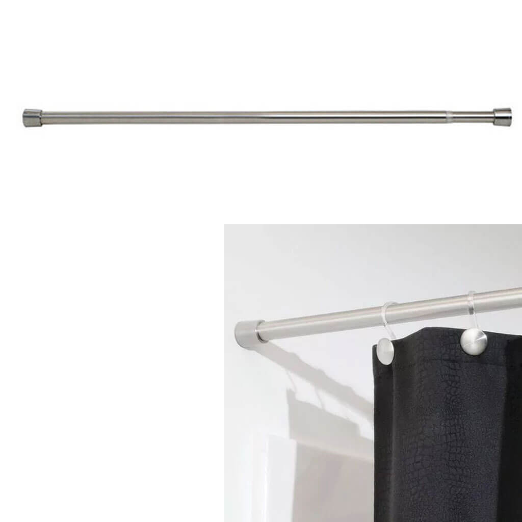 Forma Shower Curtain Tension Rod Small Brushed