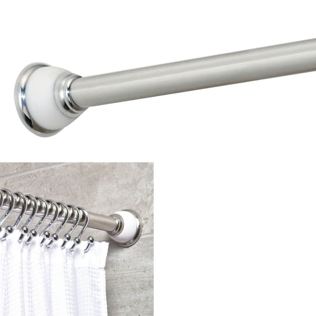 York Shower Curtain Tension Rod Medium, Polished