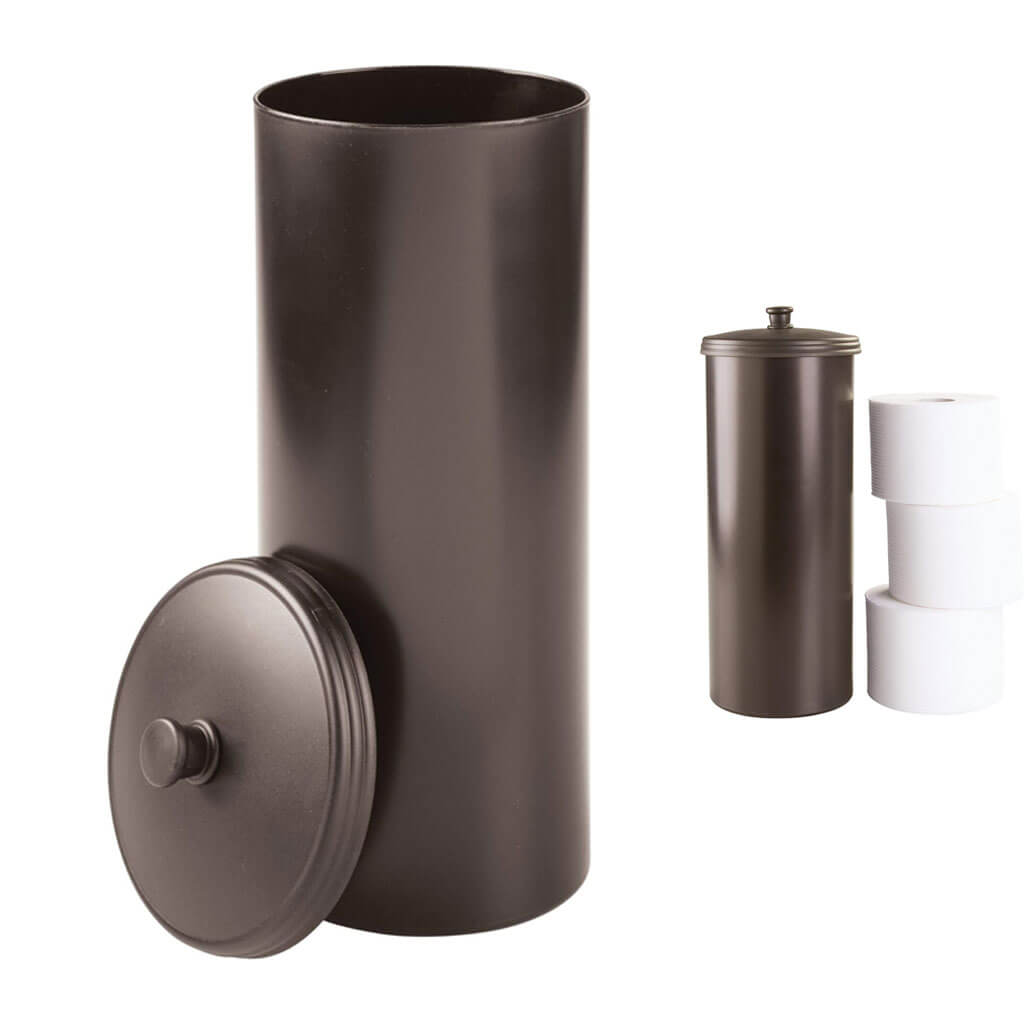 Toilet Paper Holder Reserve Canister Bronze