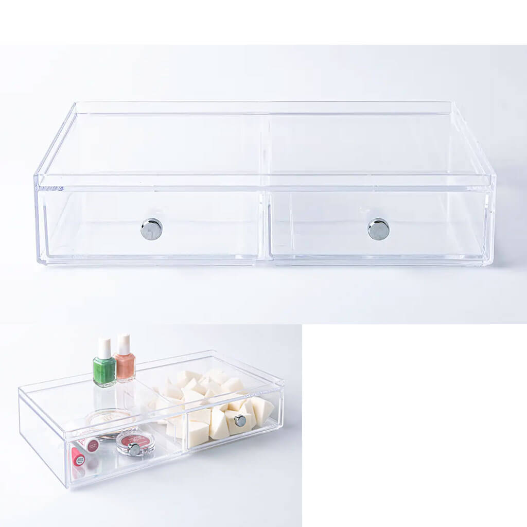 Drawers 2 Drawer Wide Clear