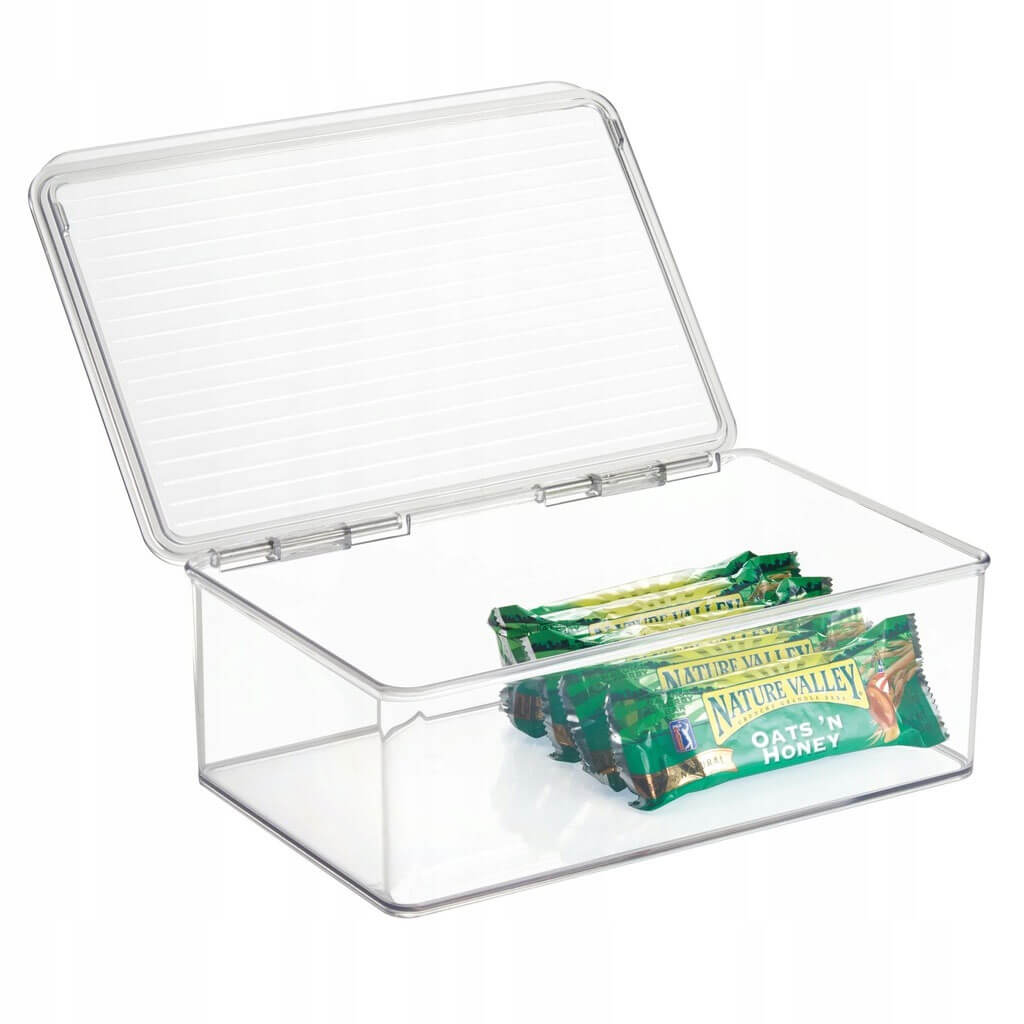 Kitchen Binz Stackable Box 7in x 10.7in x 3.7in, Clear