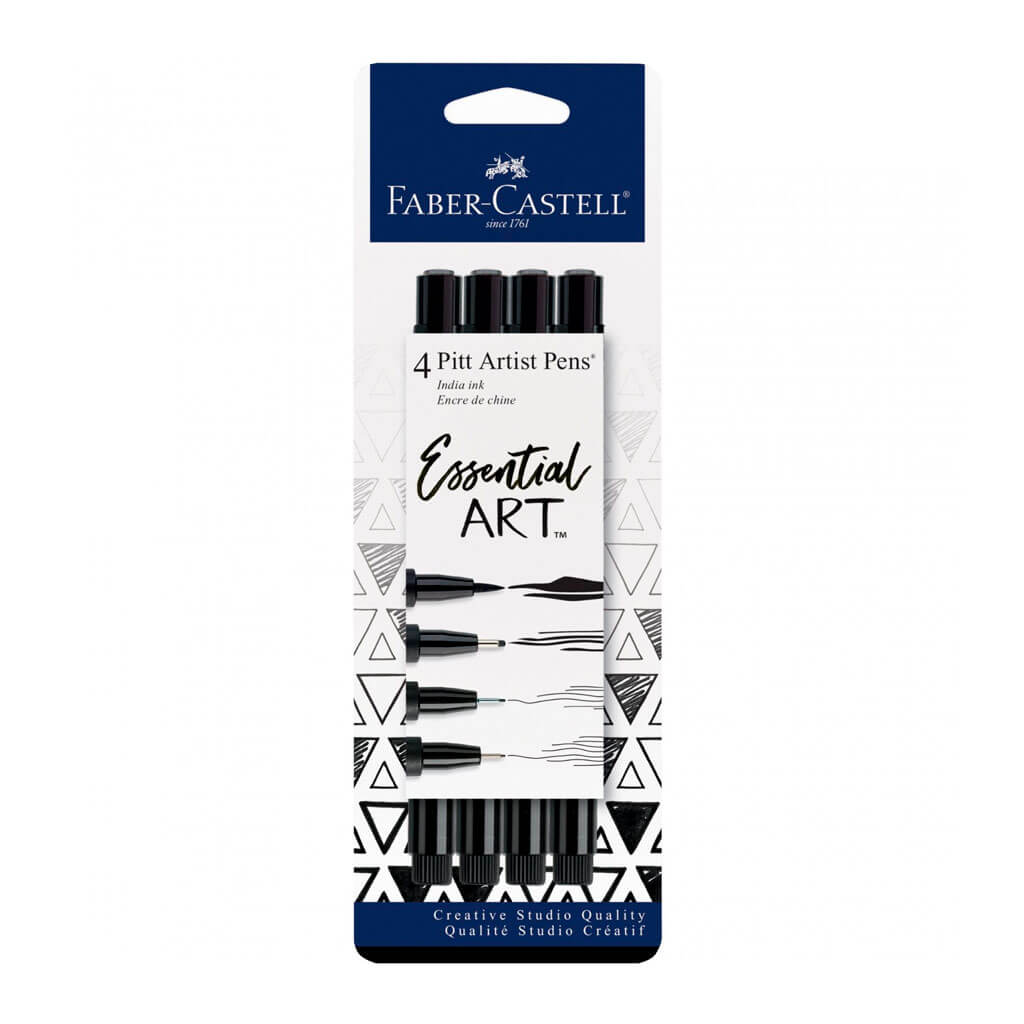 Arist Pens Essential Art Pack of 4 Black