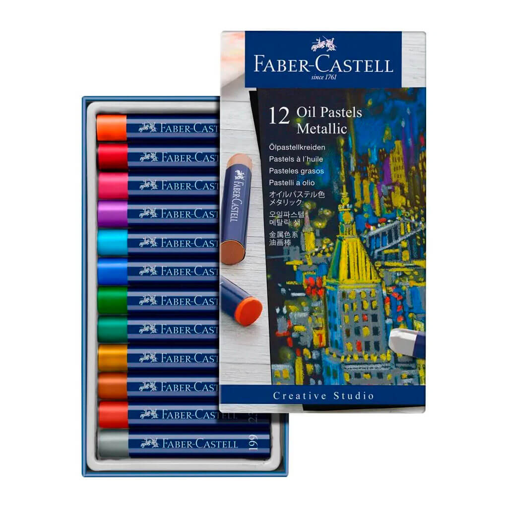 Oil Pastels Metallic Colors Set of 12