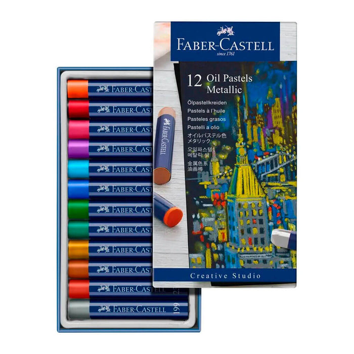 Oil Pastels Metallic Colors Set of 12