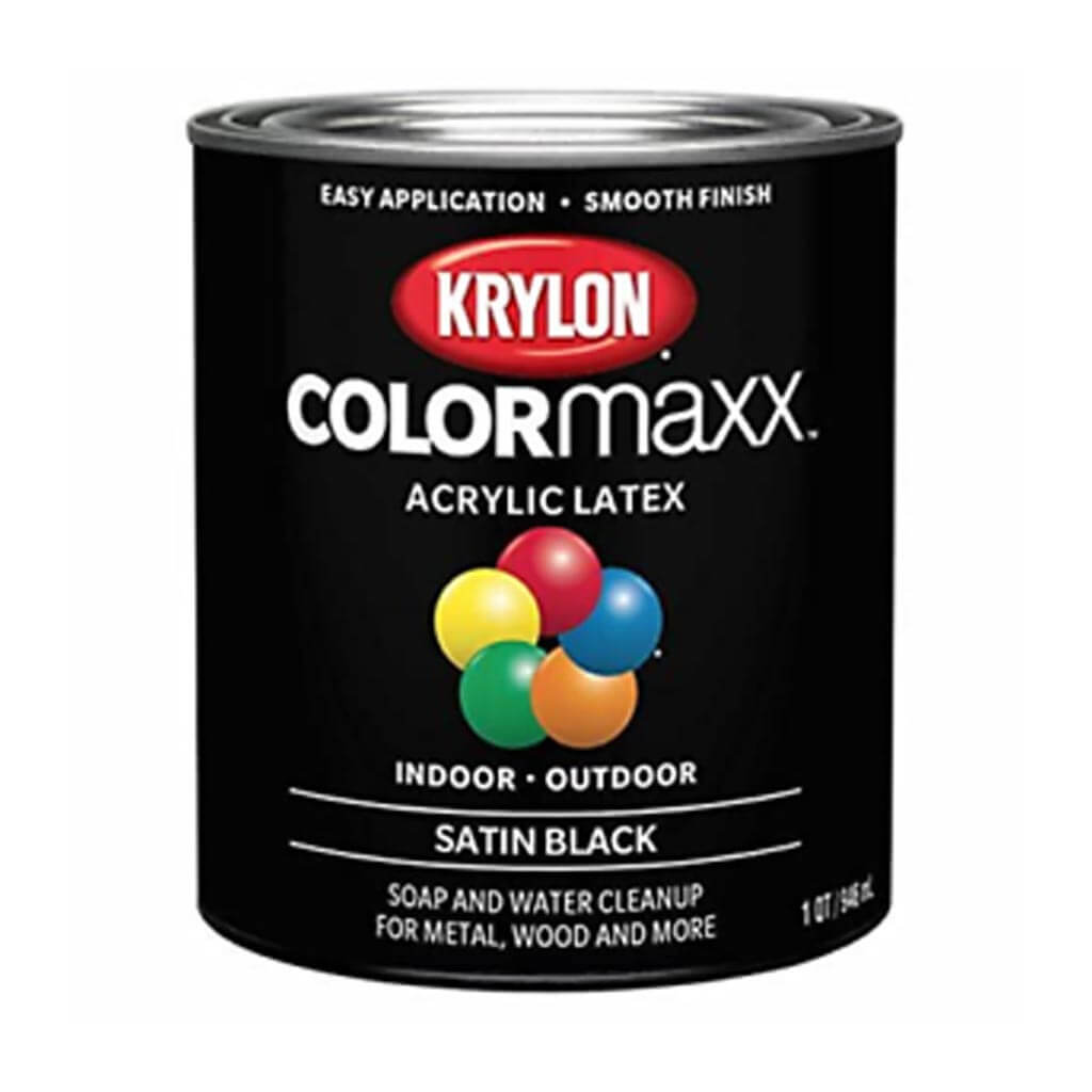 Colormaxx Exterior Paint Satin Black 8oz