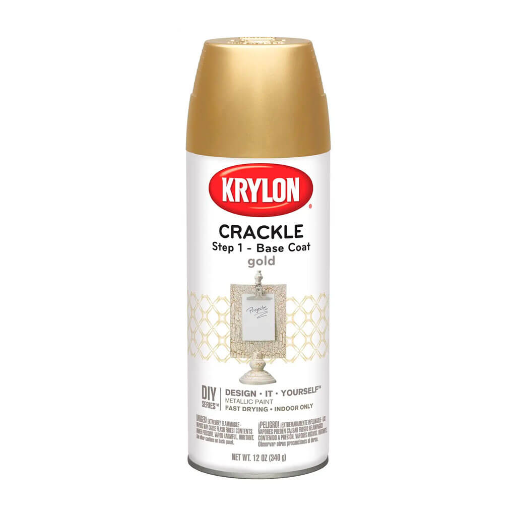Krylon Spray Paint Crackle Base Coat 12oz Gold