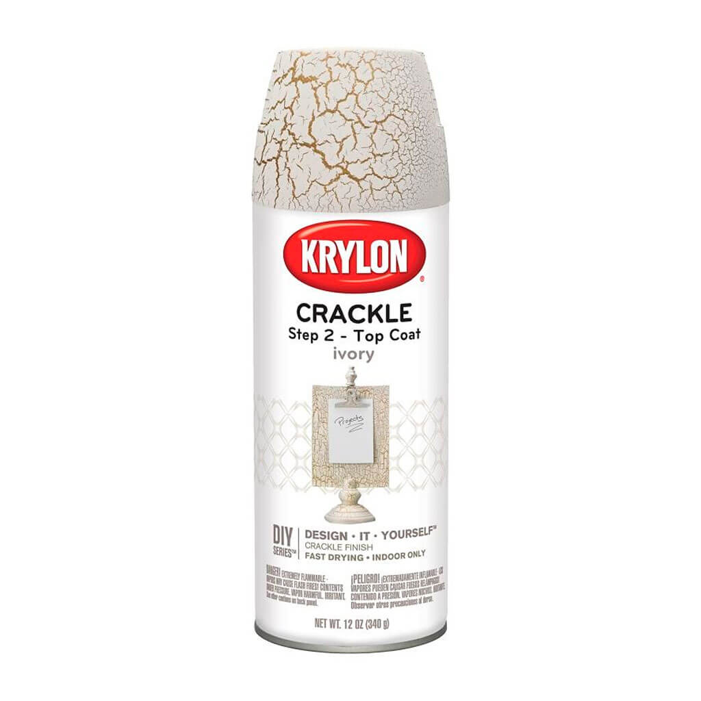 Krylon Spray Paint Crackle Base Coat 12oz Ivory