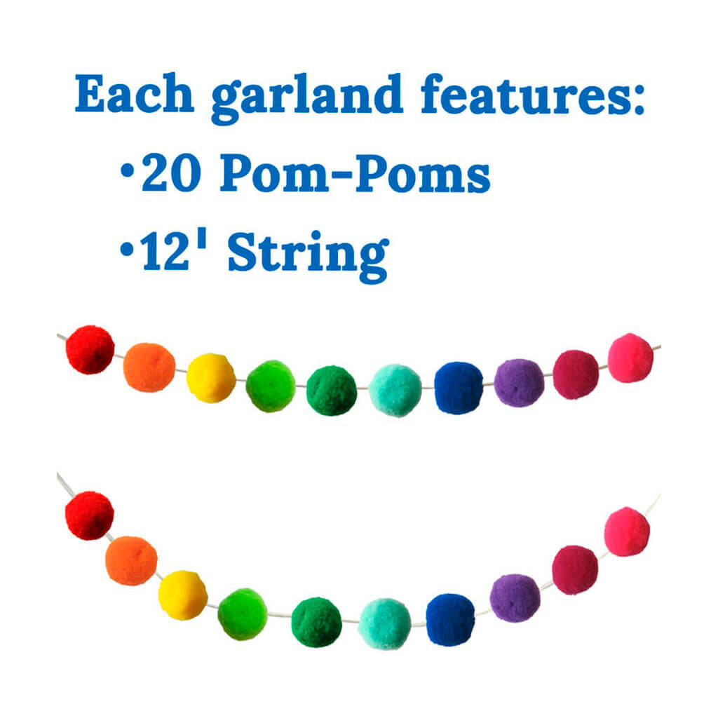 Rainbow Pom-Pom Garland