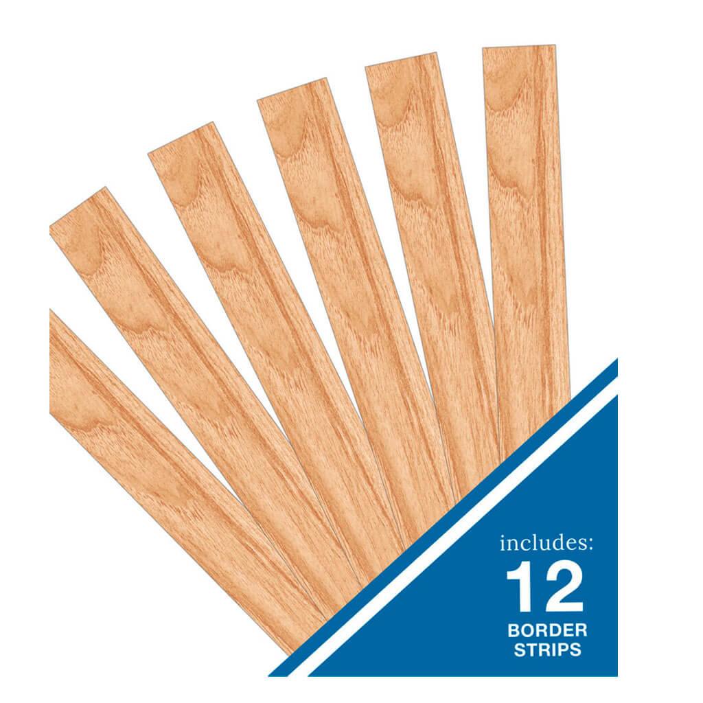 Light Wood Grain Straight Bulletin Board Borders