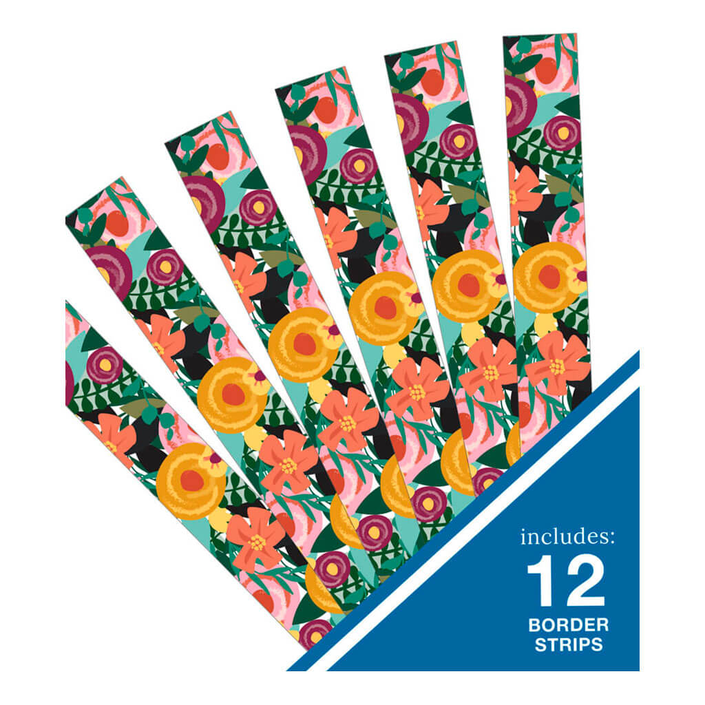 Floral Garden Straight Bulletin Board Borders