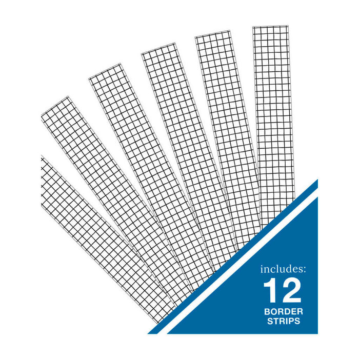 Black & White Grid Straight Bulletin Board Borders