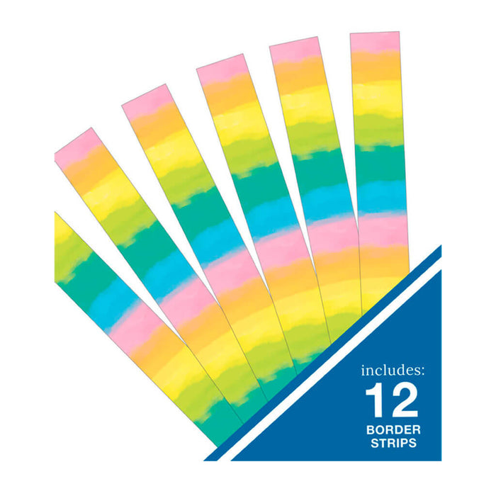 Watercolor Straight Bulletin Board Borders
