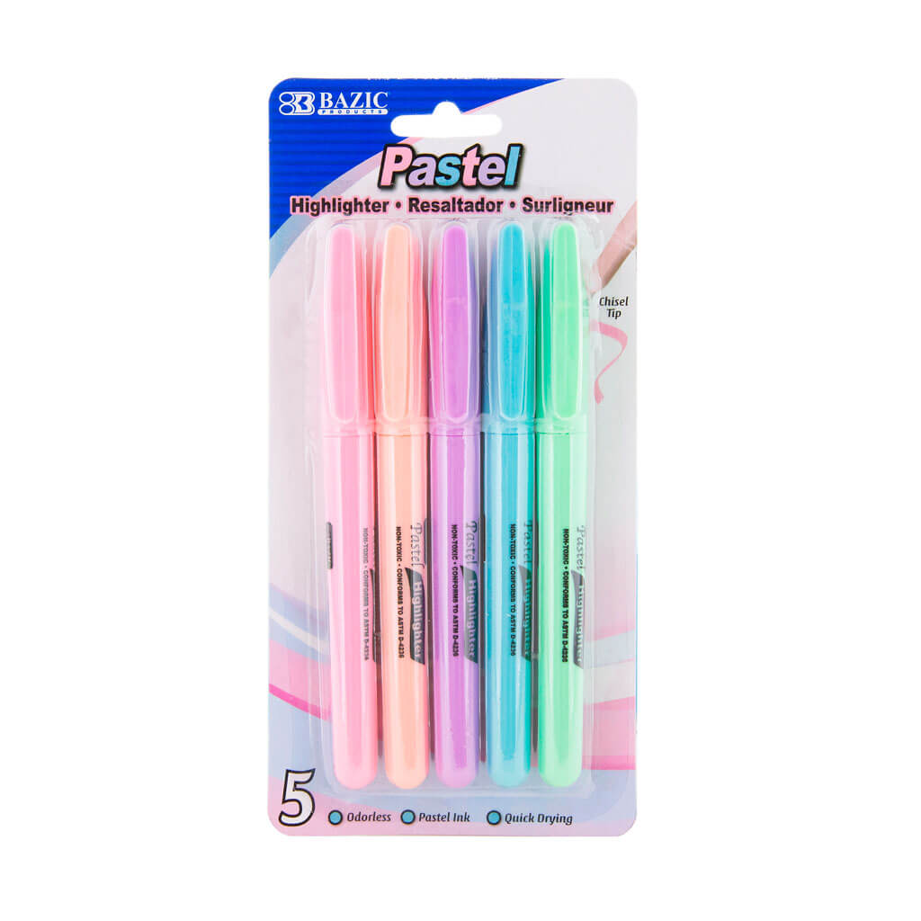 Pen Style Pastel Highlighter with Pocket Clip