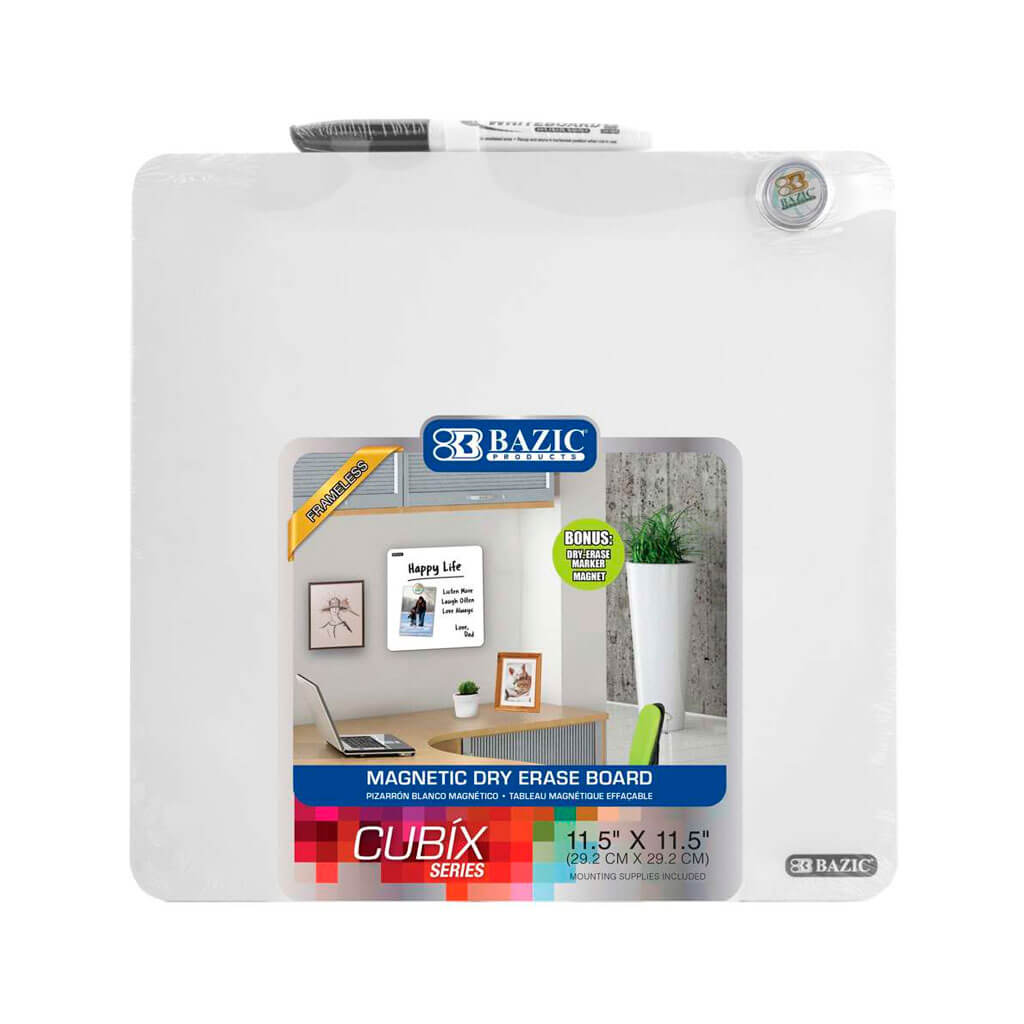 Cubix Magnetic Dry Erase Tile 11.5in x 11.5in