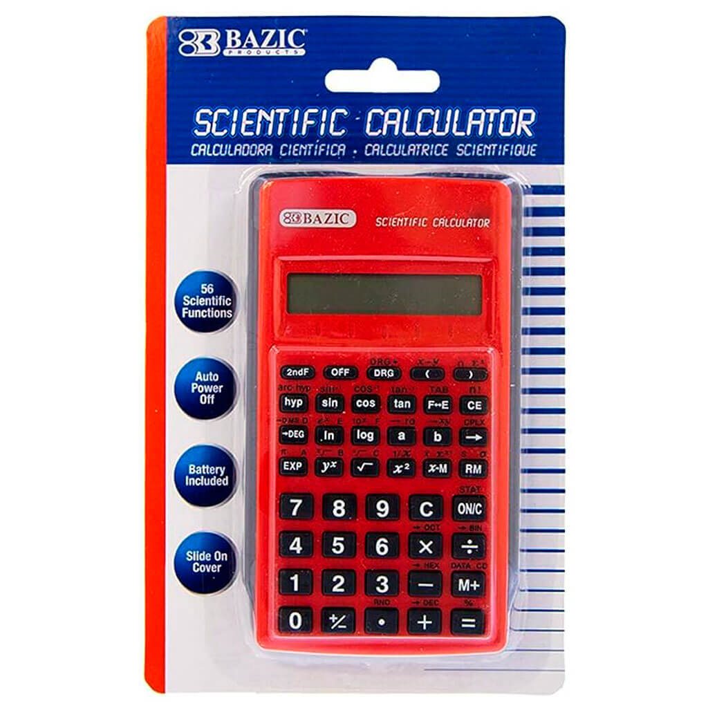 Scientific Calculator 56 Function with Slide-On Case